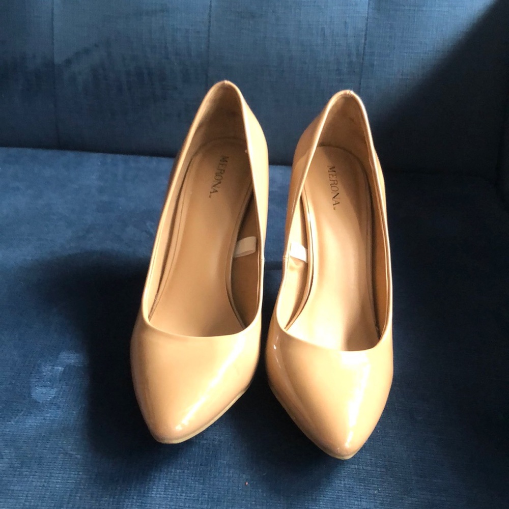 Tan pumps